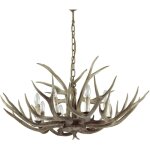 Ideal lux - chalet - lustre � 8 ampoules, brun clair, e14