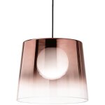 Ideal lux fade dome suspension plafonnier verre cuivre abat - jour