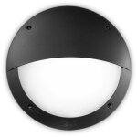 Ideal lux - lucia - applique murale ext�rieure � 1 demi - diffuseur noir ip66, e27
