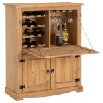 Idimex - meuble bar à vin en pin tequila style mexicain, finition teintée / cirée Idimex - meuble bar à vin en pin tequila style mexicain, finition teintée / cirée