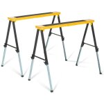 Lot de 2 trteaux tlescopiques pliables large plateau antiglisse