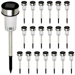 Lot de 20 bornes solaires  led lampes de jardin  planter