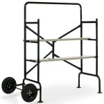 Idmarket - echafaudage mobile sur roues l. 140xl. 78xh. 135 cm - 2 plateformes