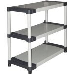 Idralite - tagre modulaire gris en rsine 3 tablettes h 85 cm armoire  chaussures