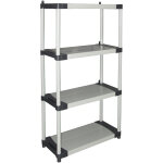 Idralite - tag�re modulaire gris en r�sine 4 tablettes h 85 cm armoire � chaussures