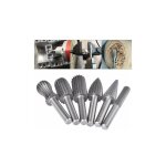 Ikodm - lot de 6 fraises rotatives en tungst�ne double coupe 6 mm queue en tungst�ne embouts de limage ...