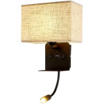 Ikodm - applique murale int�rieure avec flexible led liseuse, applique de chevet avec port usb applique ...