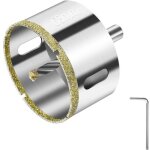Ikodm - scie cloche 68 mm, avec foret guidage central, avec rev�tement de surface en diamant pour coupe ...