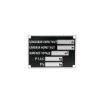 Plaque de tare en aluminium 150x75 mm ? rivetage facile pour remorque et caravane