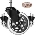 Ineasicer - lot de 5 roulettes chaise de bureau universelles roues de remplacement si�ge bureau silencieux ...