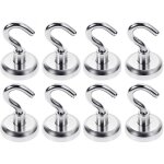 Ineasicer - crochets magn�tiques, puissant aimant n�odyme force d'attraction de 18 kg, pour accessoires ...