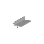 Profil d&39angle l cm 100 h argent profila aluminium 40x15x1, 5 mm