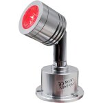 Spot en aluminium chrome' 1w led lumie're rouge pour vitrines armoires bureaux dressings spots
