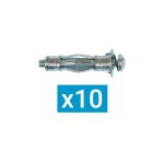Ing fixations - cheville m�tallique � expansion 6x52 + vis - sachet de 10 - a858260