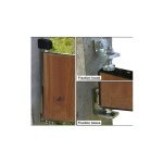 Pivot de portail bois sans seuil � cheviller - kit fixation haute et basse