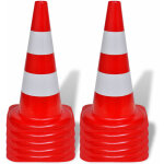 Jn. songs - inlife cne de signalisation rflchissant 10 pcs 50 cm rouge et blanc