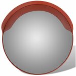 Inlife miroir de trafic convexe plastique orange 60 cm