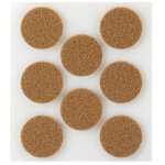 Inofix - pack de 8 feutres synth�tiques adh�sifs marron �27mm plasfix