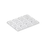 Tampons de protection adhsifs pour tagre 12, 7 x 12, 7 x 3, 1 mm (blister 12 uni. ) inofix