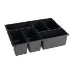 Insert pour petites pices l - boxx lb 136 l404xp317xh97mm polystyrne avec 6 cuvettes noir