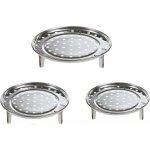 Insert vapeur rond inox 3 pi�ces insert cuiseur vapeur autocuiseur 20 / 22 / 24 cm