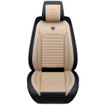 Housse de coussin de siège avant de voiture universelle quatre saisons beige Housse de coussin de siège avant de voiture universelle quatre saisons beige