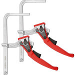 Pince de barre de guidage de tronçonneuse à cliquet rapide en acier allié de 2 pièces pour les boiseries ... Pince de barre de guidage de tronçonneuse à cliquet rapide en acier allié de 2 pièces pour les boiseries ...