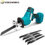 Insma - scie sabre scie alternative �lectrique sans fil avec 4 lames de scie pour batterie makita 18v ...