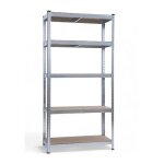 Intec - etag�res 5 plateaux bois structure acier galvanis� 90 x 40 x h180cm charge 875kg