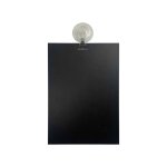 Interface plv - ardoise double face en pvc noir format a5 (21 x 14, 8 cm) avec fixation ventouse