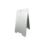Chevalet stop trottoir plastique blanc avec poign�es dimensions 100 x 55 cm