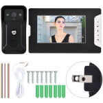 Interphone vid�o filaire 7 pouces - sonnette porte avec cam�ra infrarouge et �tanche (alimentation 100 ...