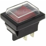 Interrupteur 4 cosses rouge protege - nettoyeur vapeur Interrupteur 4 cosses rouge protege - nettoyeur vapeur