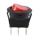 Interrupteur a bascule bipolaire on off rouge 3 broches 220v