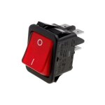 Interrupteur � bascule rouge 16a ? lampe n�on 230v ? taille trou montage 30, 2x22mm ? dur�e vie 10000 ...