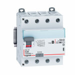 Legrand - interrupteur diffrentiel dx - id vis 4 ples 63a type b 30ma 4 modules 411967