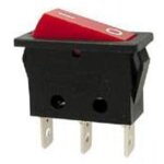 Interrupteur de puissance a bascule 10a - 250v spst on - off - avec temoin neon rouge velleman r901a