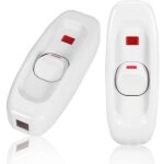 Interrupteur � touche basculante, interm�diaire, lampe de chevet, 250v 10a in - line lamp on / off c�ble ...