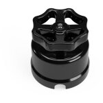 Interruttore / deviatore in porcellana nero con manopola