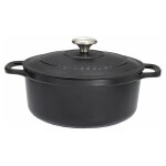Invicta - cocotte ronde fonte �maill�e 20cm noir - chasseur - puc472001