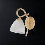 Bonetti illumina - applique en fer decape ivoire une lumière abat - jour en verre blanc 23x h25 cm Bonetti illumina - applique en fer decape ivoire une lumière abat - jour en verre blanc 23x h25 cm