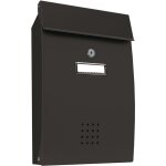 Alubox - bote aux lettres porte - revues srie beijing tle galvanise en fonte grise vernie