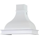 Webmarketpoint - hotte de cuisine rustique blanche family avec cadre en bois marquet� de 90 cm