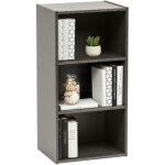 Iris ohyama, biblioth�que, �tag�re de rangement, meuble d'appoint - mdb - 3, ch�ne gris, l29 x p36. 6 ...