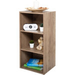 Iris ohyama, biblioth�que, meuble de rangement, meuble d'appoint, 3 �tag�res fixes, design, modulable, ...