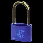 Cadenas rectangulaire city by iseo avec cadenas a arc long 30 mm