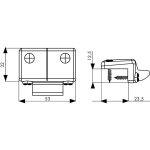 G�che r�glable haute ou lat�rale iseo pour idea base ou push - profil pvc - blanc - 94100154