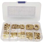 It combin� de rondelles plates en laiton avec bo�te en plastique, m2 / m2. 5 / m3 / m4 / m5 / m6 / m8 ...