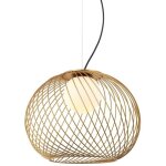 Italux - clarisa - suspension moderne dor�e � 1 lumi�re avec abat - jour blanc, e27