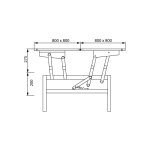 Ferrure pour table basse transformable à 2 plateaux pliants - pour plateau d'épaisseur : 19 mm - décor ... Ferrure pour table basse transformable à 2 plateaux pliants - pour plateau d'épaisseur : 19 mm - décor ...